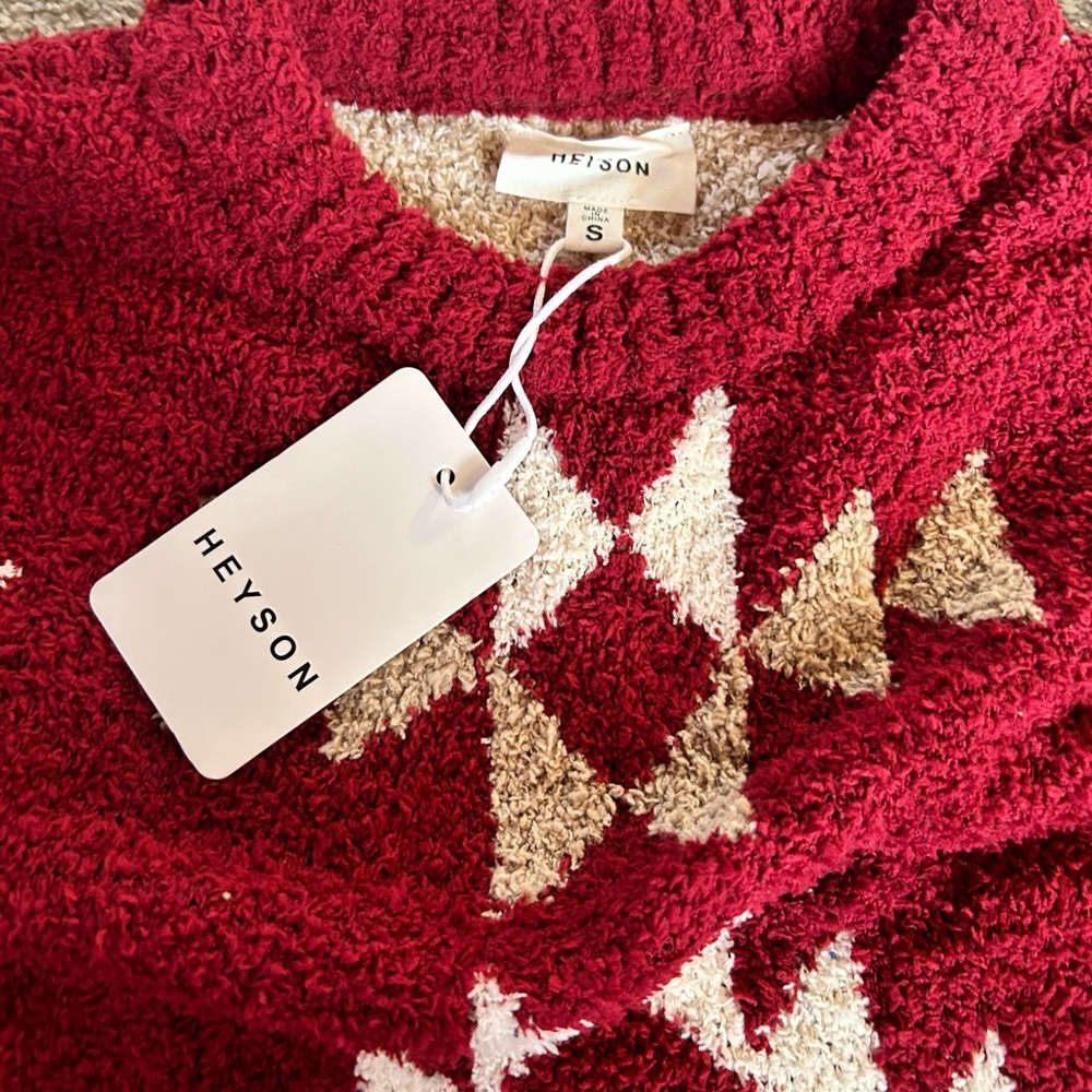Women’s HEYSON SIZE SMALL AZTEC SOFT FUZZY COZY SWEATER